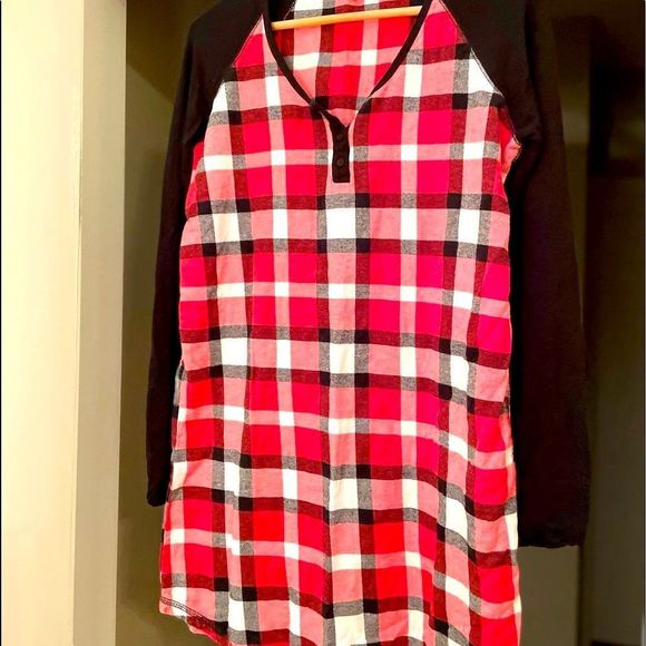 Original Yawn Nightwear Plaid Short Nightgown - Picture 4 of 11